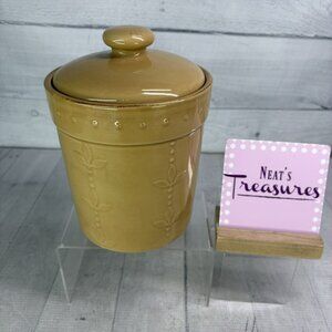 2007 Signature SORRENTO WHEAT GOLD Debby Segura Stoneware Medium Lidded Canister